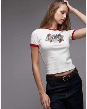 Levi's Camiseta Ringer Con Estampado Gráfico En - Gris