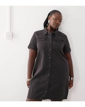 Noisy May Denim Dress - Black