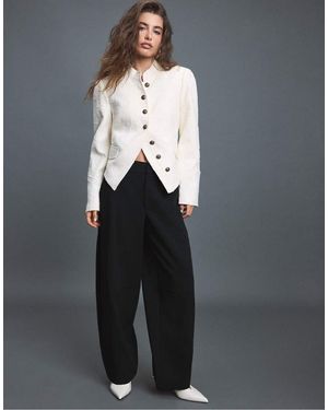 Stradivarius Jacquard Blazer - Black