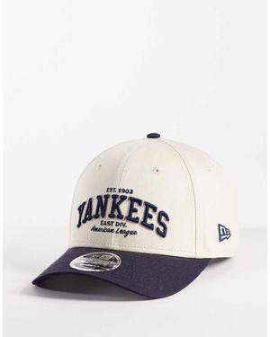 KTZ Ny Yankees 9forty Wordmark Cap With Contrast Peak - White
