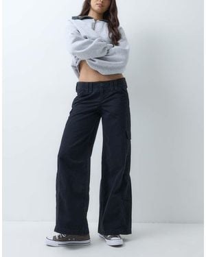 Hollister Low Rise baggy Cargo Trousers - Blue
