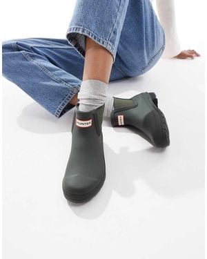 HUNTER Botines Chelsea Oliva Oscuro Original De - Azul