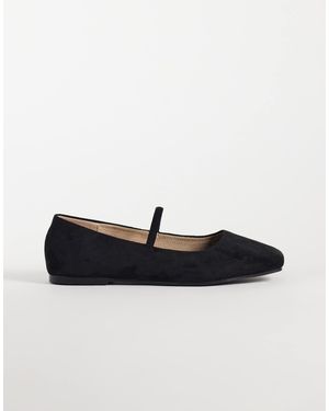 Raid Aylani ballerines à bout carré en faux daim es - Noir