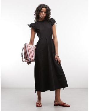 Collusion Channel Detail Cut Out Maxi Dress - Black