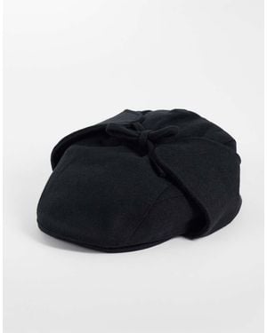 ASOS Cappello Piatto Effetto Lana Con Paraorecchie - Blu