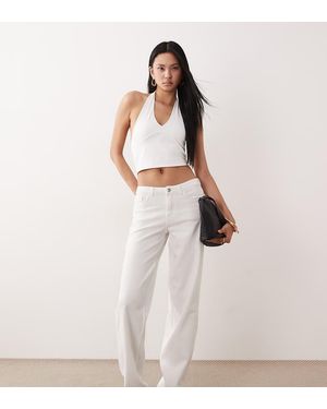 JDY Tall Katie Low Waist Straight Leg Jeans - Natural