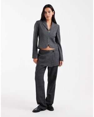 Collusion Wrap Skirted Pants - Gray