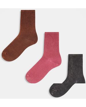 Monki Set Van 3 Paar Sportsokken - Roze
