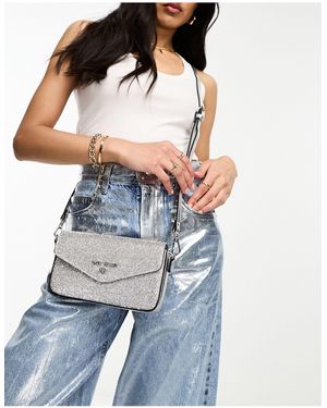 River Island Diamante Shoulder Cross-body Bag - Metallic