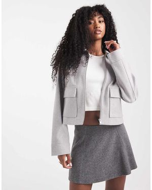 New Look Zip Through Jacket - Grey