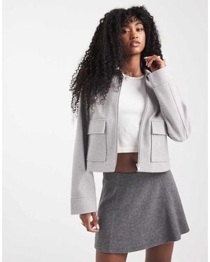 New Look Zip Through Jacket - Grey
