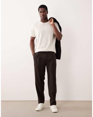 Mango Siena Premium 100% Wool Tailored Suit Trouser Co-Ord - Natural