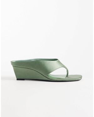 ASOS – hendrix – zehenstegsandalen - Grün