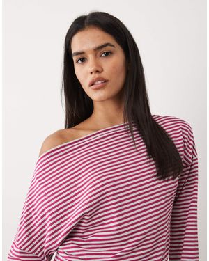 Cotton On Sage Off Shoulder Long Sleeve - Purple
