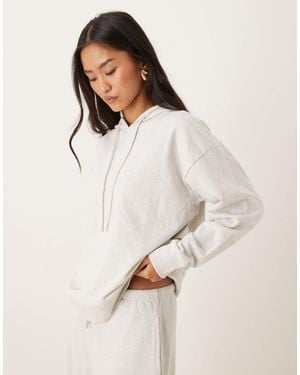 Jdy Jersey Sweat Hoodie Co-ord - White