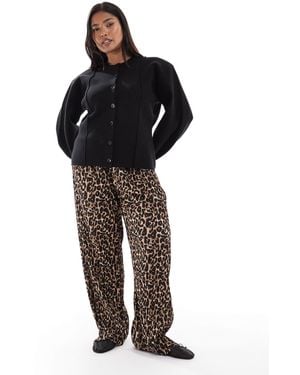 ONLY Pull Up Loose Pants - Black