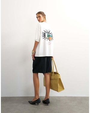 TOPSHOP Graphic 'nomad' Oversized T-shirt - White
