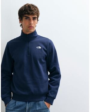 The North Face M evolution simple dome regular sweatshirt mit kurzem reißverschluss - Blau