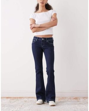 Monki Jeans A Zampa Scuro - Blu
