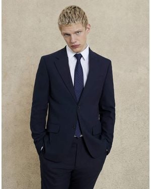 River Island Slim Suit Jacket - Blue