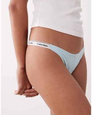 Calvin Klein Icon Logo Dipped String Thong - Brown