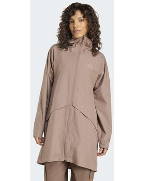 adidas Originals Terrex Multi 2 Layer Climaproof Rain Parka Jacket - Natural
