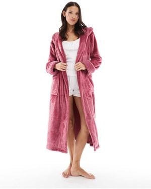 Threadbare Vestaglia Lunga Soffice - Rosso