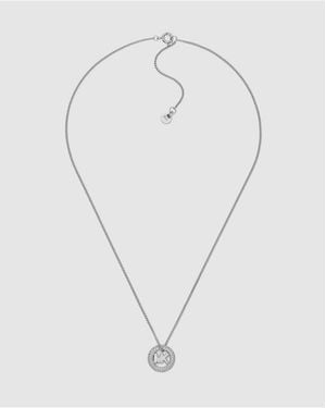 Michael Kors Pavé Logo Pendant Necklace, Mkj8546040 - White