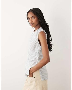 ARKET Sleeveless Ruched Top - White