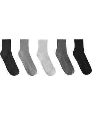 Oysho 5 paar quarter-socken aus baumwolle - Weiß