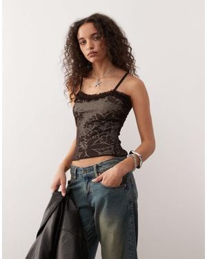 Collusion – gestricktes camisole-top - Braun