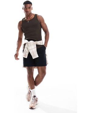 New Look Muscle Fit Rib Singlet - White