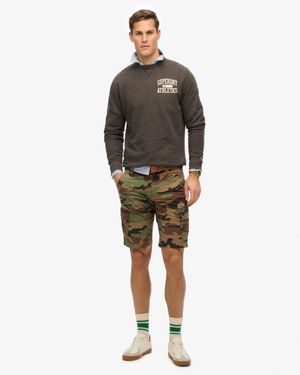 Superdry – athletic essentials – rundhals-sweatshirt - Grau