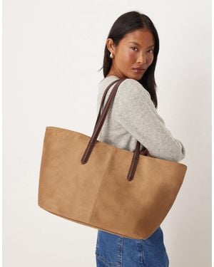 Accessorize Suedette Tote Bag - Natural