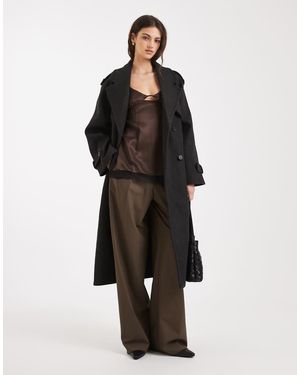 ONLY Nette Jas Met Ceintuur - Zwart