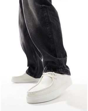 ASOS Zapatos Grises De Antelina Con Cordones De -Blanco - Azul