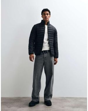 French Connection Funnel Neck Lightweight Puffer Jacket - Blue
