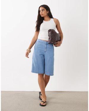 Mango – jeansshorts - Blau