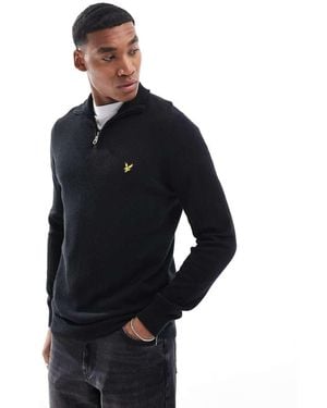 Lyle & Scott Cotton Merino Turtleneck Jumper - Blue