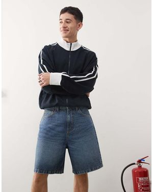 Collusion Denim X004 Mid Rise Shorts - Blue