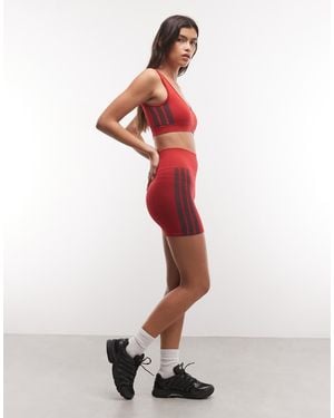 adidas Naadloze Short Met Microstretch - Wit
