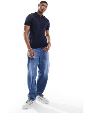 SELECTED Knitted Polo - Blue