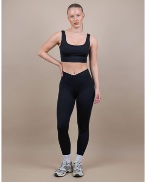 SIMMI V Front Sculpt Ankle Length Leggings - Blue