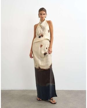 TOPSHOP Gonna Lunga A Colonna - Bianco