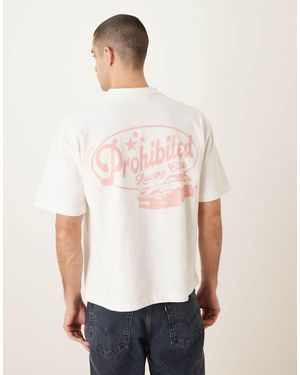 Prohibited Racing Club Graphic Back Print T-shirt - White