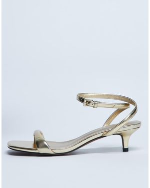 TOPSHOP Irene Barely There Mid Heel Sandals - White