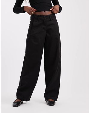 JJXX Pantalones Barrel De Talle Alto En - Negro