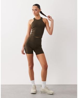 4505 Active Waist Snatching High Rise 5"" legging Short - Natural