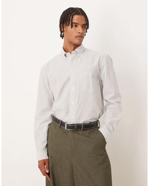 ARKET Chemise oxford à rayures - clair - Blanc