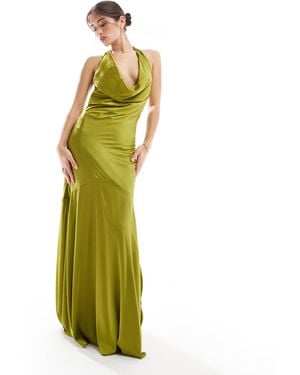 TFNC London – bridesmaid – brautjungfern-maxikleid aus satin - Grün